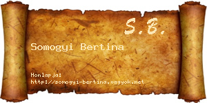 Somogyi Bertina névjegykártya